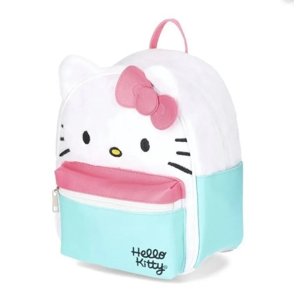 Sanrio Hello Kitty Women's Mini Backpack White‎ Pink Teal Plush Bag NWT
